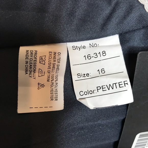 Madison James Strapless Pewter Prom Formal Dress - Picture 7 of 8